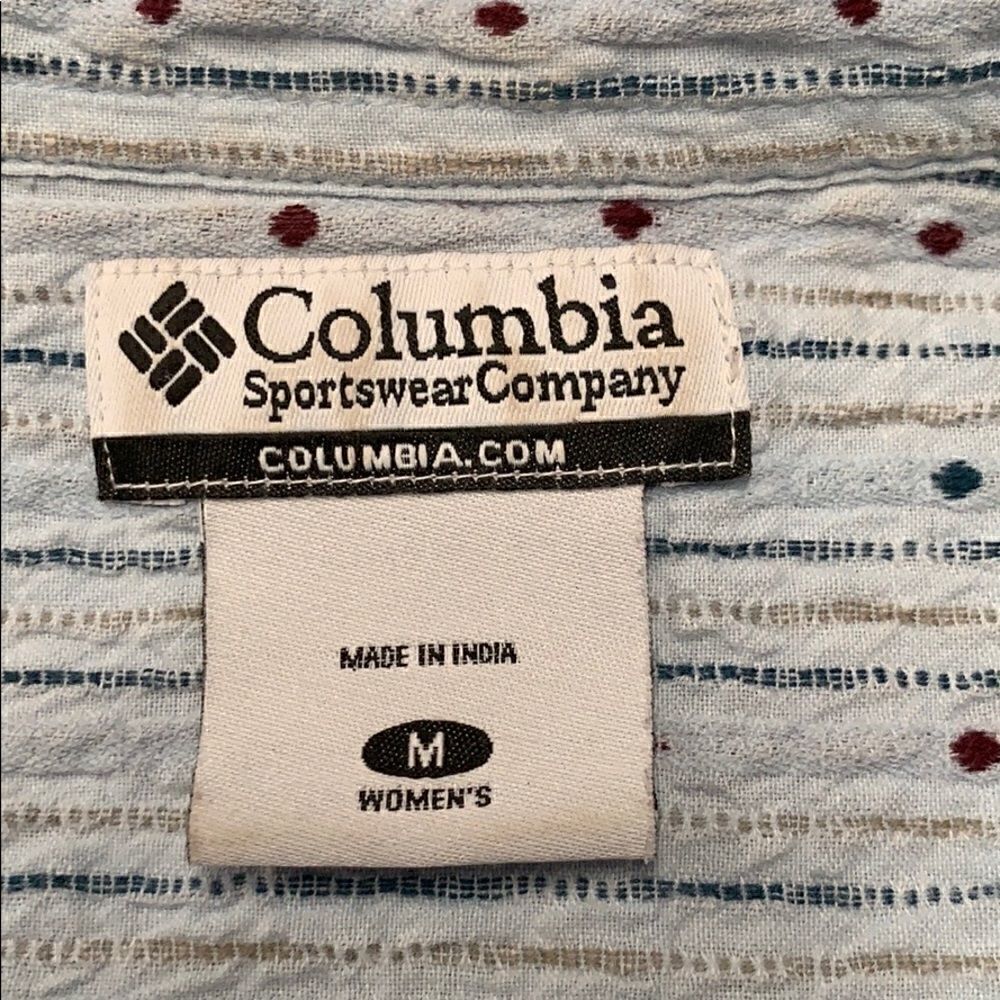 Columbia long sleeve button up top cotton blend - Picture 2 of 8